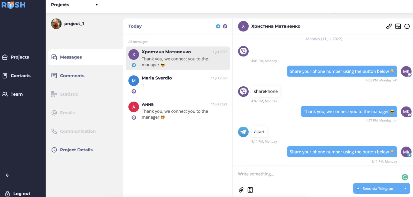 Communication History