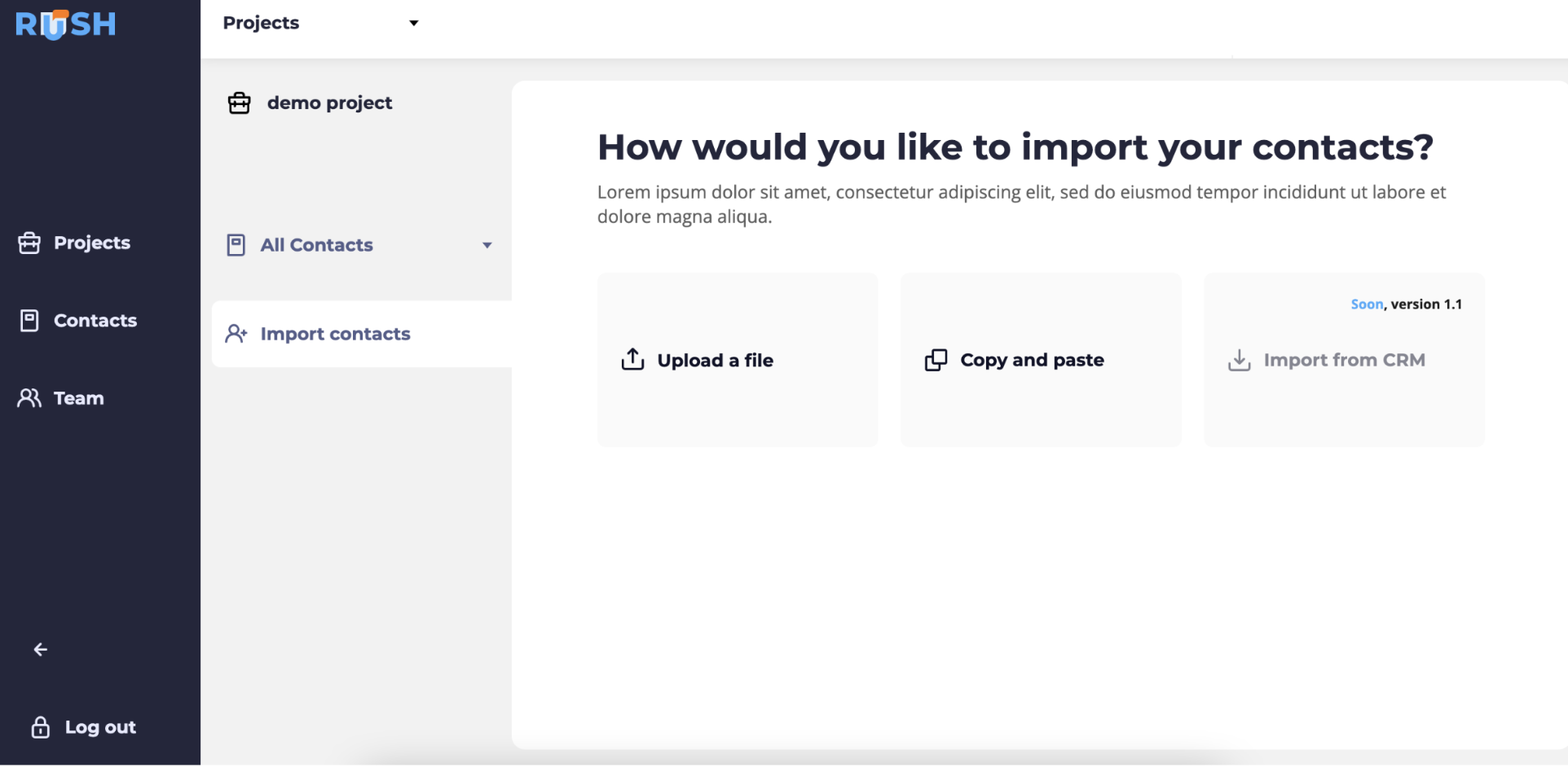 Contacts List Import
